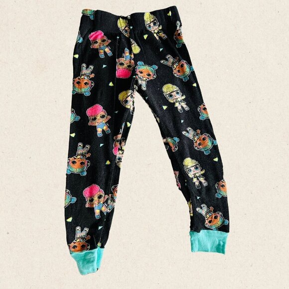 Gently Used Little Girl's Pajama Bundle - Disney Top, Leggings, & Pajama Bottoms - Picture 4 of 7